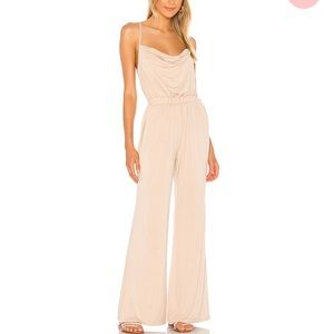 Privacy Please Cream Jumpsuit